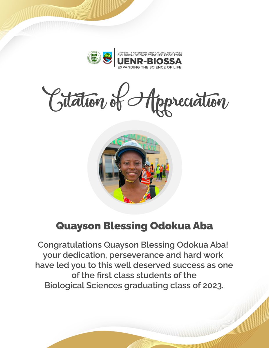 biossa_uenr's tweet photo. Flourishing Success! Congratulations on Your Remarkable Accomplishment – Keep Radiating Brilliance!"

Congrats Blessing Aba
👏👏👏👏👏👏👏👏 https://t.co/HwGhJtH9iy
