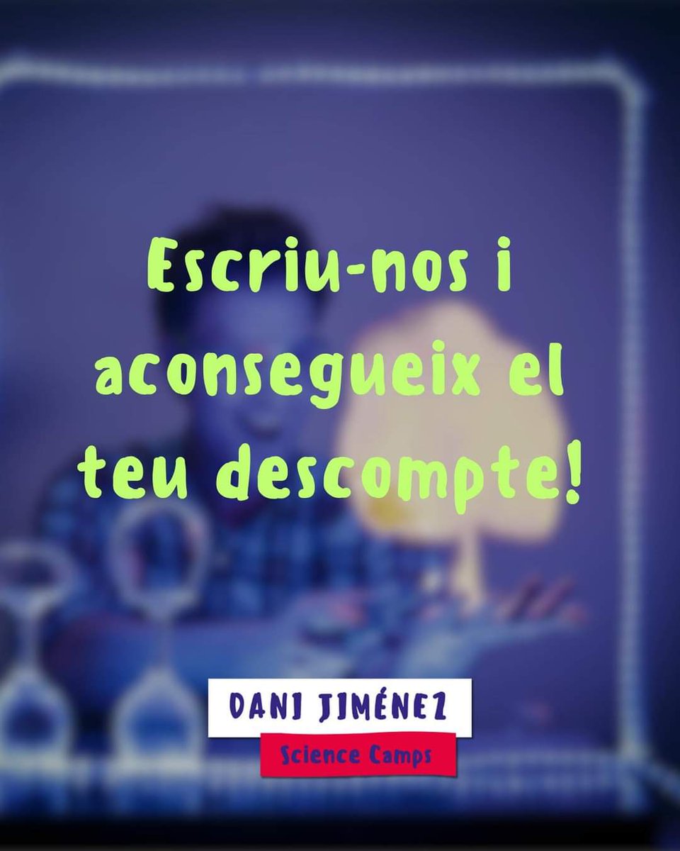 DJSC_STEAM's tweet photo. ‼️INSCRIPCIONS OBERTES ALS @danijimenezsciencecamps 🚀🚀

🤩Afanya't i no perdis la teva plaça 

📅Del 14 al 20 de juliol a Vic

🙌🏻Escriu-nos un Missatge Directe i aconsegueix el teu descompte 

➡️Toooota la info a https://t.co/qgurdpEVvO 
@cienciadeldani https://t.co/FKDucCQbjd