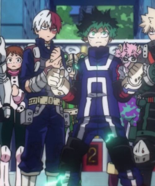 fantasyizuku's tweet photo. season 7 tddk 💗 after bringing izuku back to ua shouto doesn't want to leave izuku's side 😭💕 https://t.co/ilGkx9y0X2
