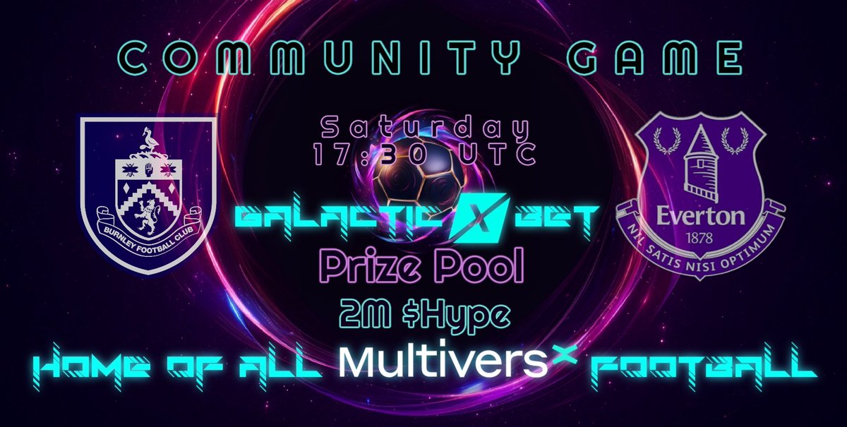 _Galactic_x's tweet image. Dear Galactic𝕏Bet Footballers,

Today we invite you on Turf Moor for the #CommunityGame! 

17:30 UTC 🏴󠁧󠁢󠁥󠁮󠁧󠁿Burnley v. Everton🏴󠁧󠁢󠁥󠁮󠁧󠁿

Prize Pool: 2.000.000 $HYPE

In order to be eligible you must quote repost the following #X post and use @GalacticXbet and @OwlCitizens tags:

👽…