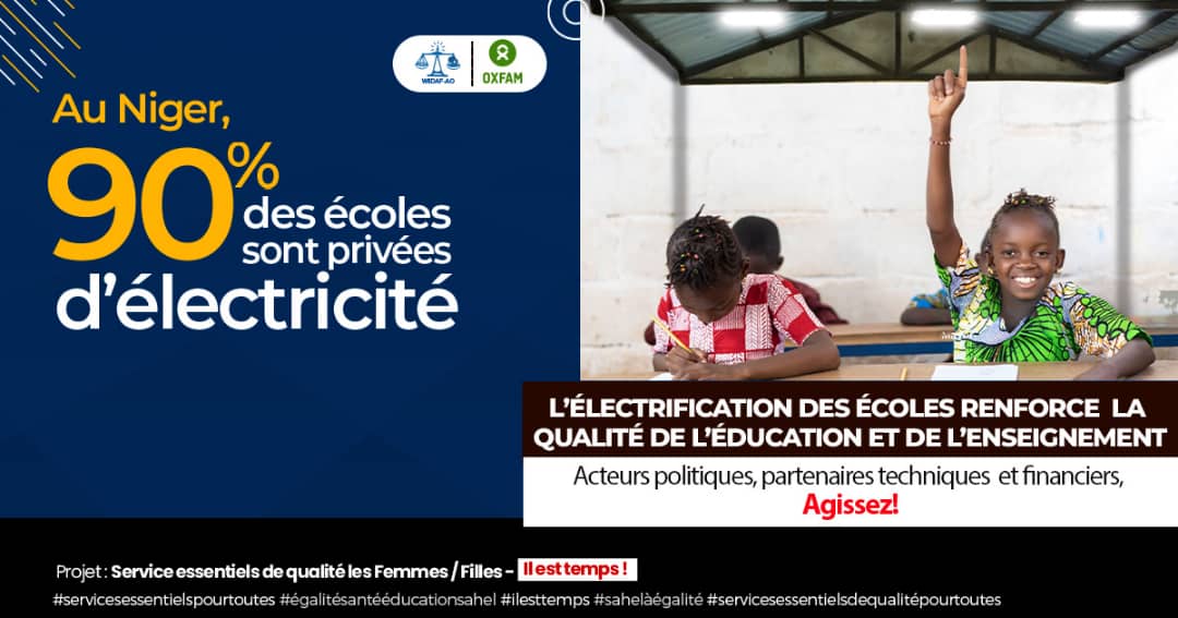 Une école éclairée, un espace de révision sûr.
#ServicesEssentielsPourToutes_IlsEstTemps
@SahelEgalitéNiger
<a href="/WildafAo/">WiLDAF -Afrique de L'Ouest</a>
<a href="/Oxfam/">Oxfam International</a>
<a href="/Unfpa/">UNFPA</a>
<a href="/Unicef/">UNICEF</a>
<a href="/Unesco/">UNESCO 🏛️ #Education #Sciences #Culture 🇺🇳</a>
@MinistereDeLaSanté
@MinistereDeL'educationNationale