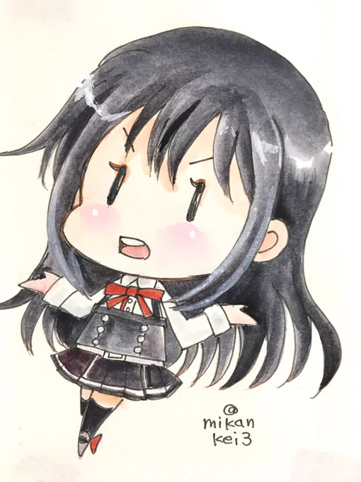 朝潮 改二です妖精さん風!進水日おめでとう#艦これ版深夜の真剣お絵描き60分一本勝負 #艦これ版真剣お絵描き60分一本勝負_20231216 #朝潮 #艦これ 