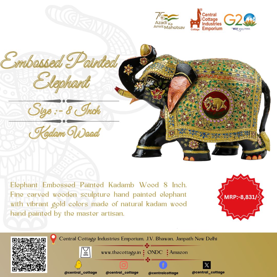 Central_Cottage's tweet image. Embossed Painted Elephant
.
.
.
#embossed #elephant #handicraft #handlooms #localforvocal #central_cottage