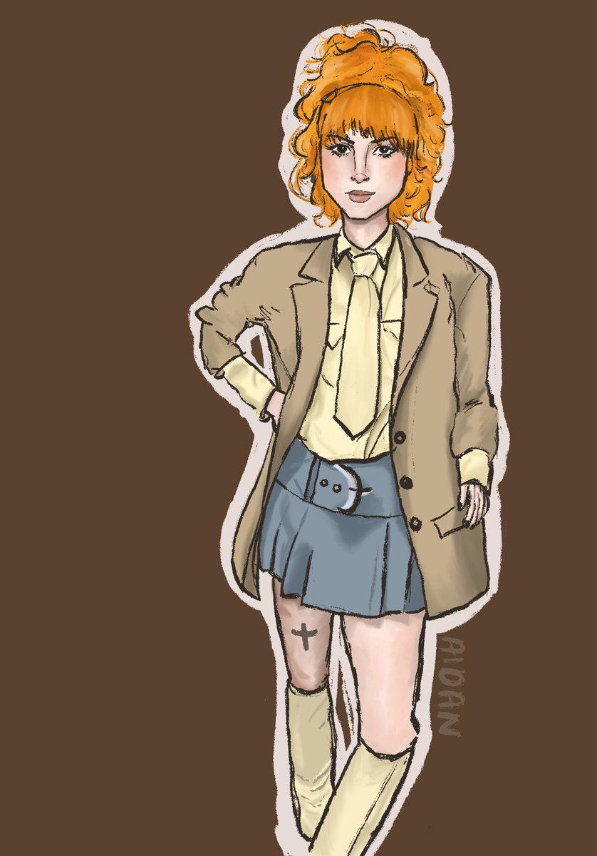 upuntildrag's tweet photo. this took me so long but here’s a drawing of hayley williams 

i don’t usually draw full bodies and this is my first time doing a proper full body drawing so please be nice to me https://t.co/Gk7iEuxq93