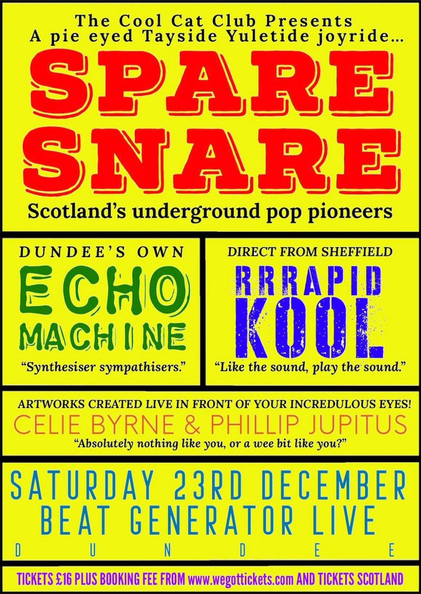 This time next week we'll be whizzing up to Dundee on ourrr way to the GIG OF THE YEARRR!! Hope to see you therrre!