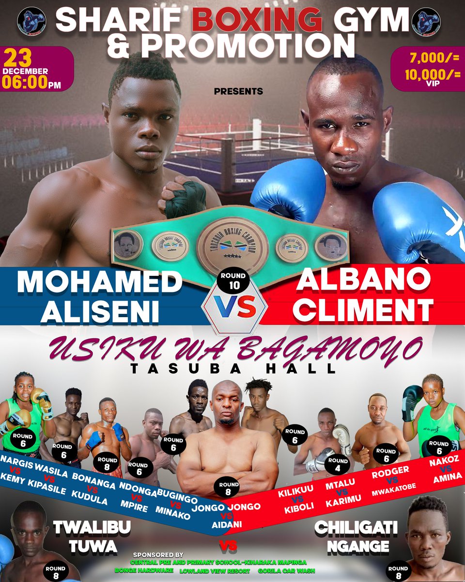 Sharifpromotion's tweet photo. #Usikuwakisasi Tpbrc Welterweight championship bout, finally. https://t.co/0ttqhturRH