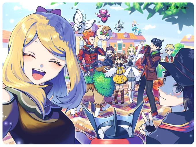 カロスでおめかしクリスマスイベめちゃくちゃ良かったです! #ポケマスアート #ポケマスEX