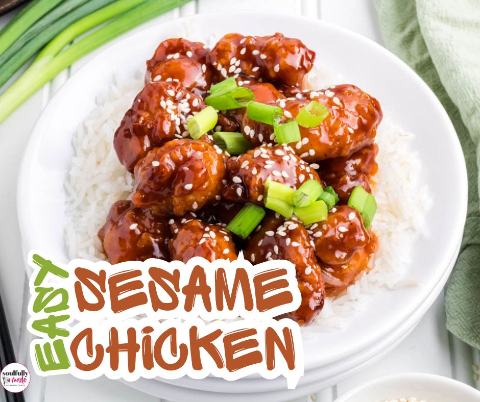 soulfullymade_'s tweet image. Easy sesame chicken recipe is smothered in a sweet, tangy sauce topped with sesame seeds. It's better than your favorite Chinese Take-Out! 🥢

RECIPE HERE✨ soulfullymade.com/easy-sesame-ch…

#soulfullymade #sesamechicken