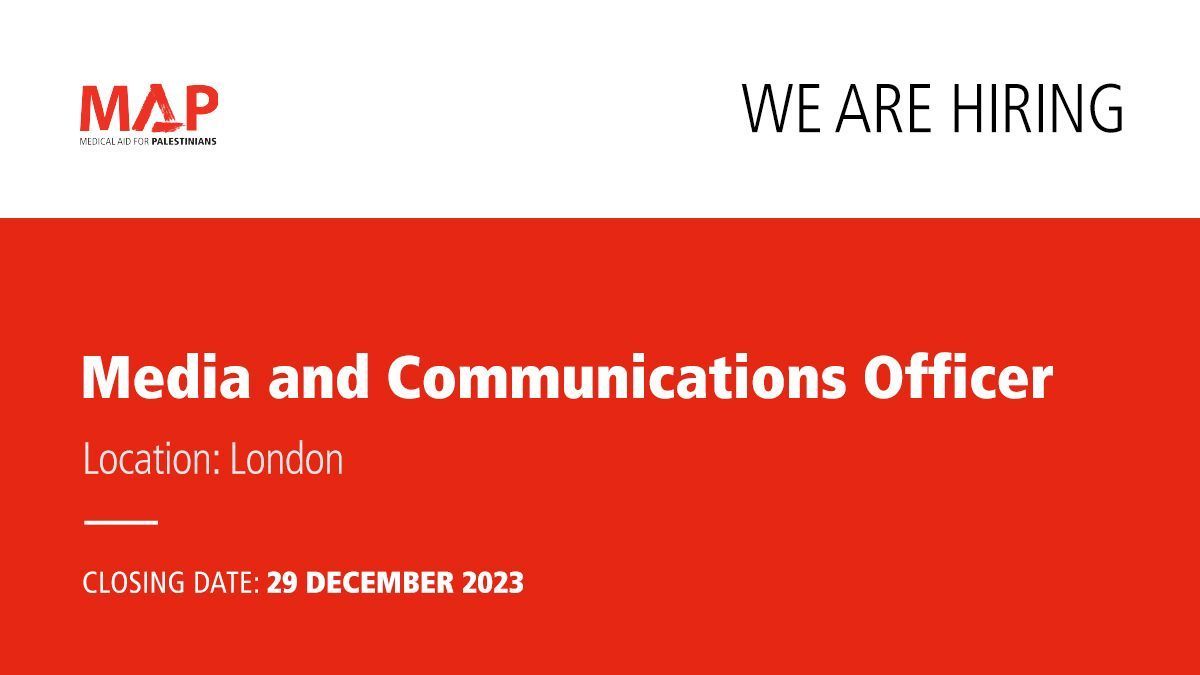 We're hiring a Media and Communications Officer Could you help advance our communications, advocacy and campaign strategies? Do you have excellent writing and storytelling skills, and a proven track record in media relations? Apply here by 29 December map.org.uk/jobs/london-of…
