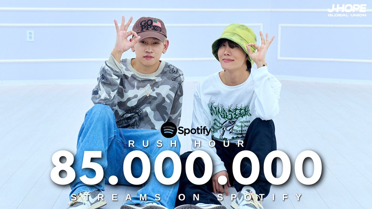 'Rush Hour (Feat. j-hope of BTS)' by Crush has surpassed 85M streams on Spotify🚕 (spotify.link/ubzYaoOOzDb) #RushHour #jhope #Crush #BTS @BTS_twt