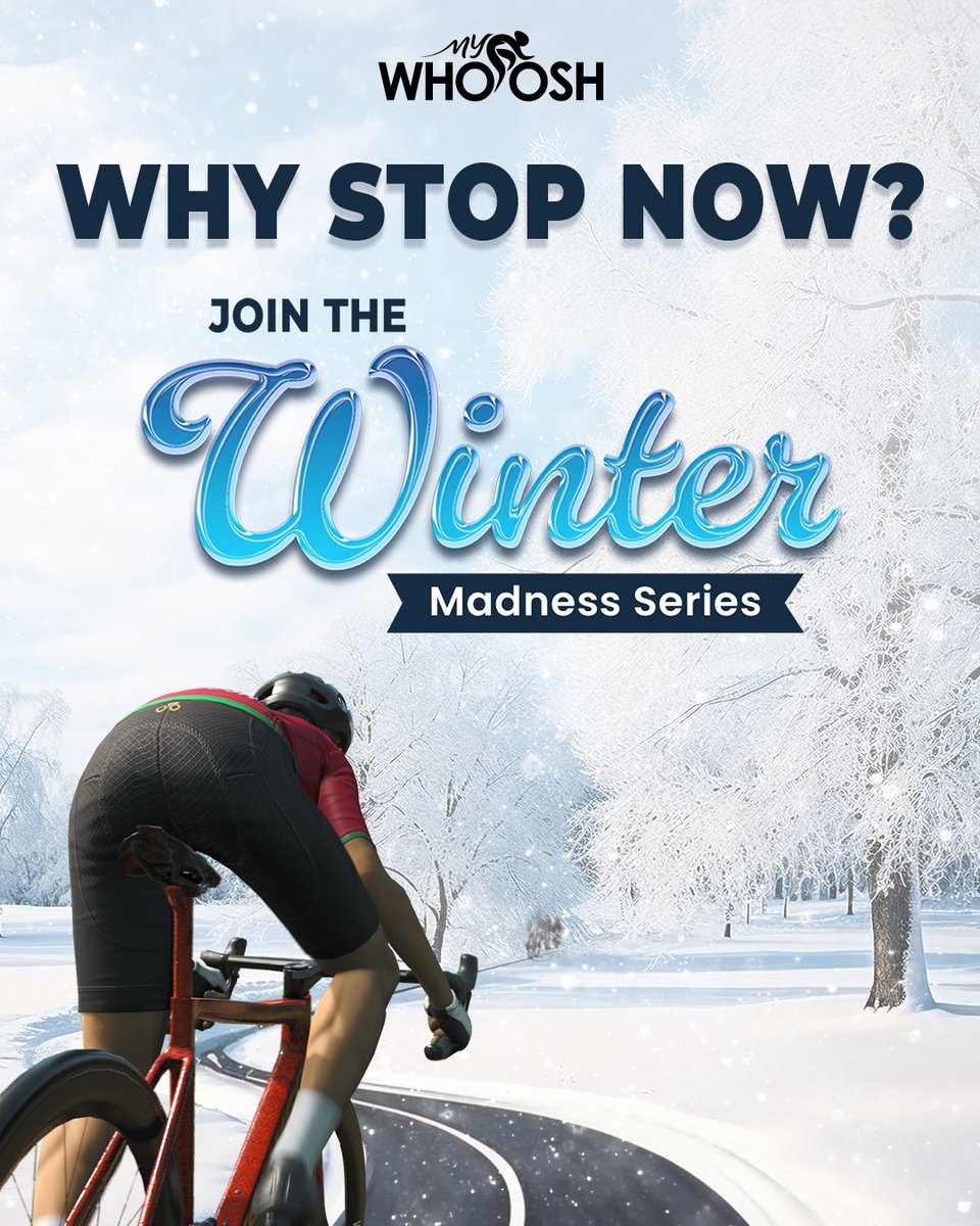 my_whoosh's tweet photo. Did you miss out on the exciting stages of #WinterMadnessSeries? Don't worry! Get ready for the ride as Stage 1 kicks off tomorrow!
#MyWhoosh #Stagerace #WinterSeries #VirtualCycling #IndoorCycling https://t.co/J1aJ2uuCLI