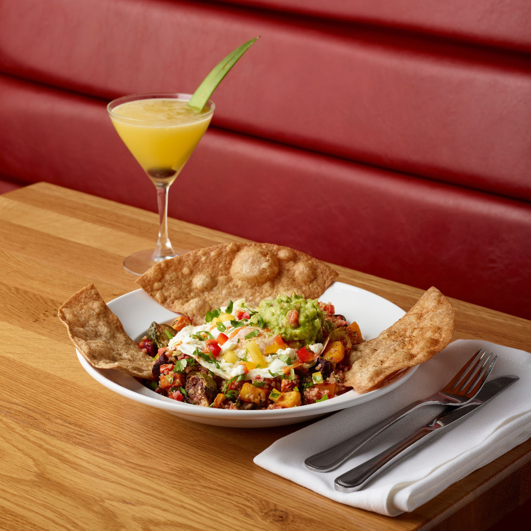 eatatsilver's tweet photo. Brighten up your morning with our Roasted Veggie Huevos Rancheros! A colorful combination of butternut squash, beets, brussels sprouts, and more, crowned with over-easy eggs, goat cheese, and a flavorful salsa roja. A breakfast fiesta on your plate! https://t.co/wOq1jh85li