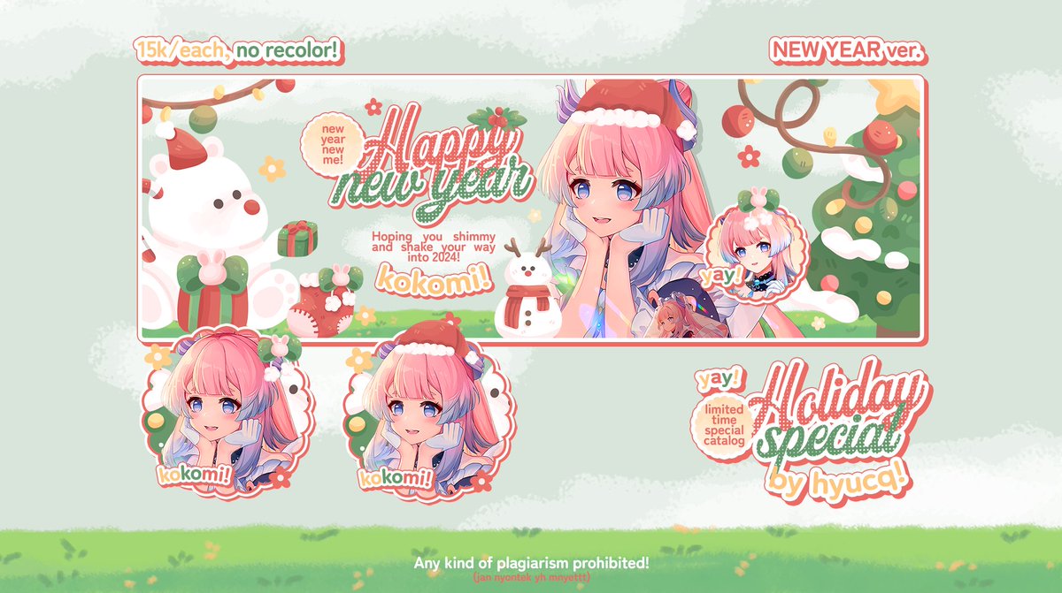 hyucq's tweet photo. Help repost/retweet please? Sankyu!

Permishong teman-teman, aku ada katalog baru spesial holiday (xmas ver dan new year ver) buat 2D dan 3D, minta bantuannya ospek apakah sudah aman? Maaciw yaa!

#zonauang #zonaba https://t.co/BBC246pF3j