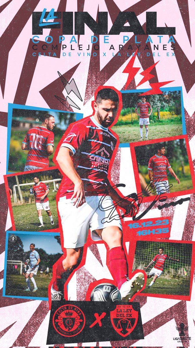 Final
Celta 🆚 La Ley del Ex
LigaSiete PRO
Sábado 16:35
#tintoyfutbolnuncafaltaran