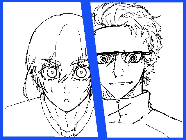 これは、🐑と🪶のマッチアップを描こうとして🪶の顔が決まらなすぎてゲシュタルト崩壊し始めたので閑話休題して戻ってきたらなんかスナッに見えてきため、試しにヘアバンドつけていじったら存在しない記憶が出来上がってしまって笑ってしまった 