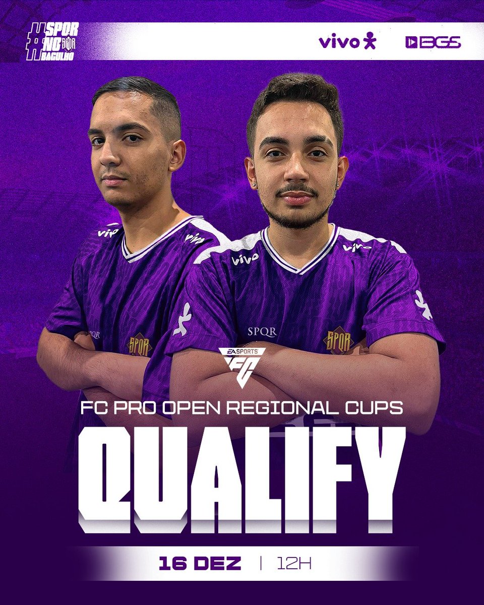 SpqrBrasilTeam's tweet photo. Dia de FC PRO OPEN DECEMBER CUPS!
Hoje a partir de 12:00 nossos atletas iniciam a jornada em busca de mais um Qualify, desejamos boa sorte a todos e #GoSPQR.
Acompanhe e torça para os nossos meninos.
#gospqr #spqrnobagulho https://t.co/ghx6mVl2wc