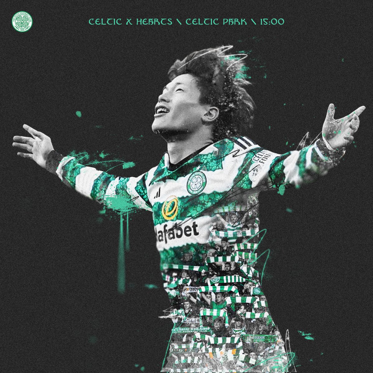 Day 16 of creating a matchday poster every day of December. Celtic x Hearts 🍀