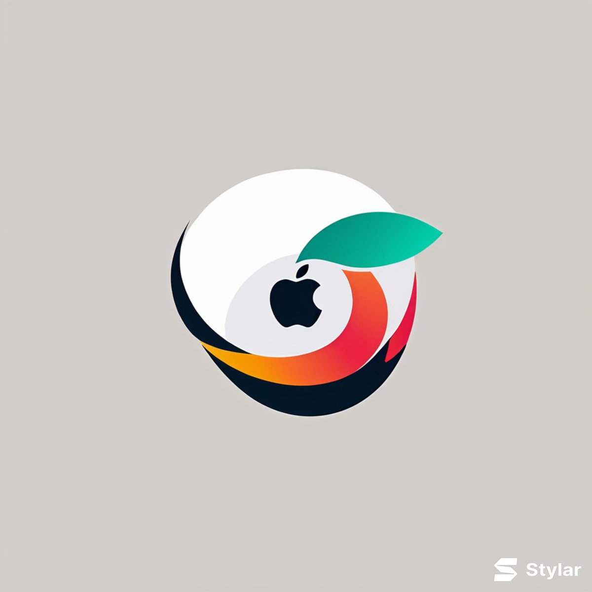 ChanglinLI1's tweet photo. Recreate apple's logo with stylar's new logo feature @stylar_ai 
#AI #AIArtwork #AIphoto https://t.co/51Hhn0He10
