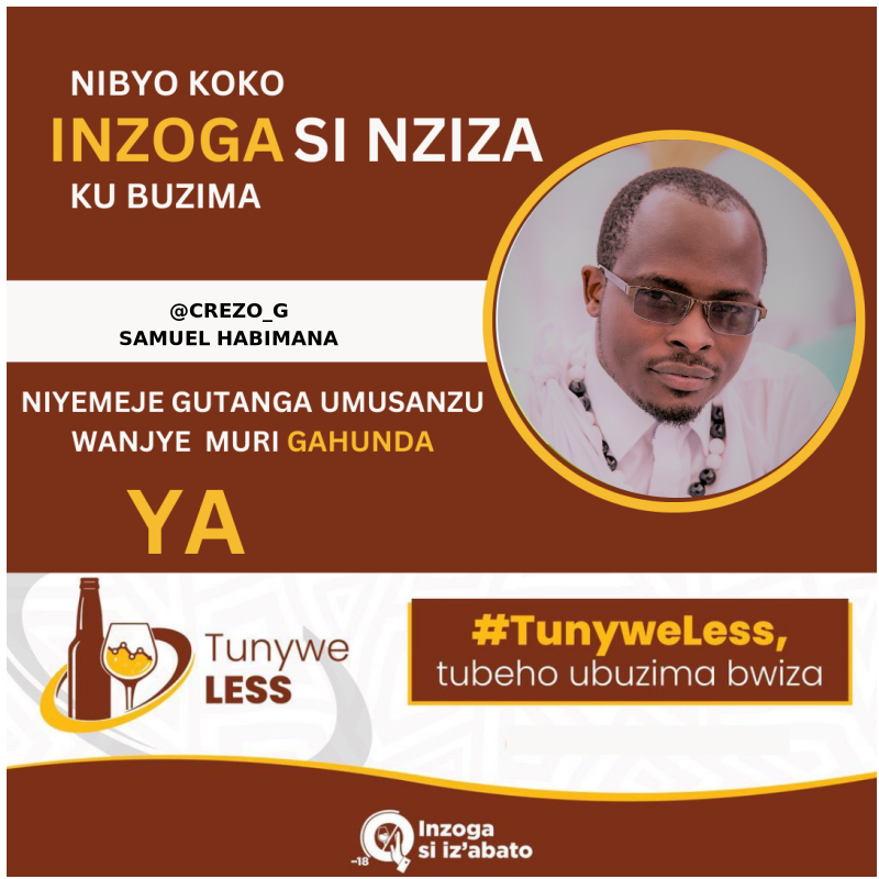 Crezo_G's tweet photo. Ubaye ubishoboye wareka gusomaho ariko igihe byanze isomere gake maze wibereho neza. Ubundi ni iki dukuramo uretse kutwangiririza ubuzima maze tugapfa dukenyuwe n'agatama. Nahisemo #KunywaLess https://t.co/vuQKGzddRT