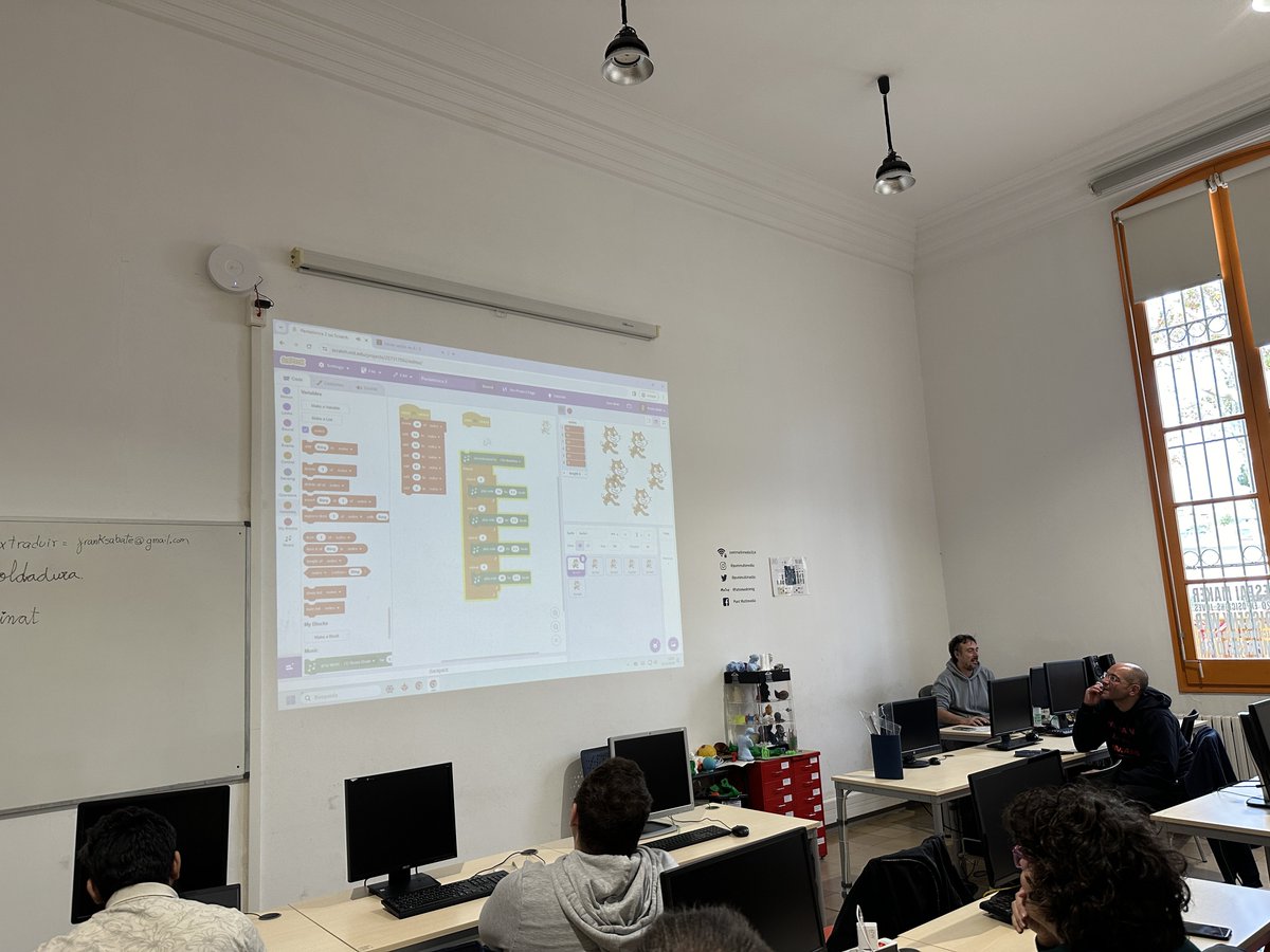elenavercher's tweet photo. today's #ScratchEDMeetup has been one of the memorable ones:
linking @scratch to @makeymakey to play #XMAS songs or hit the Tió, a Catalan tradition!🎄✨
and now we all have been able to solder a PCB with the #ScratchEDMeetupBCN logo!
THANKS for this present and MERRY XMAS!🫶🏼✨ https://t.co/bJJNBNuJcH
