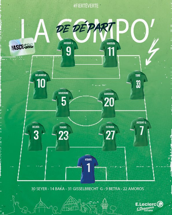 𝙇𝙖 𝙘𝙤𝙢𝙥𝙤'

Pour ce derby face à Biesheim 💥

#fiertéverte 💚