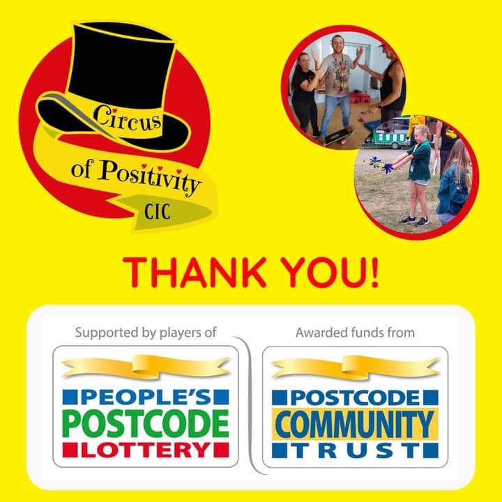 Circus of Positivity CIC (@circusofpos) on Twitter photo We are thrilled to have been awarded a grant from <a href="/PostcodeLottery/">Postcode Lottery</a> for charity workshops & helping Scout groups achieve their badges 🎪 We are very grateful to Postcode Community Trust and the players of People’s Postcode Lottery for making this possible 🤩 #PostcodeLotteryPeople We are thrilled to have been awarded a grant from <a href="/PostcodeLottery/">Postcode Lottery</a> for charity workshops & helping Scout groups achieve their badges 🎪 We are very grateful to Postcode Community Trust and the players of People’s Postcode Lottery for making this possible 🤩 #PostcodeLotteryPeople