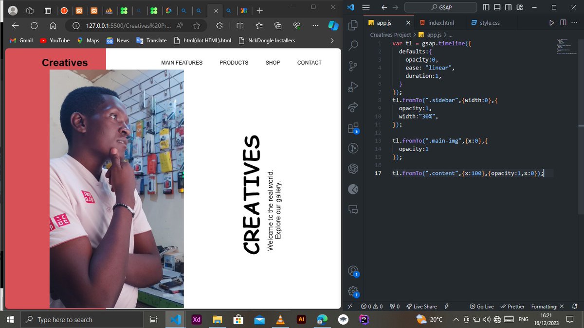 Ivan_webdev's tweet image. Today I dived I into GSAP in javascript, it is amazing in animations
#100DaysOfCode