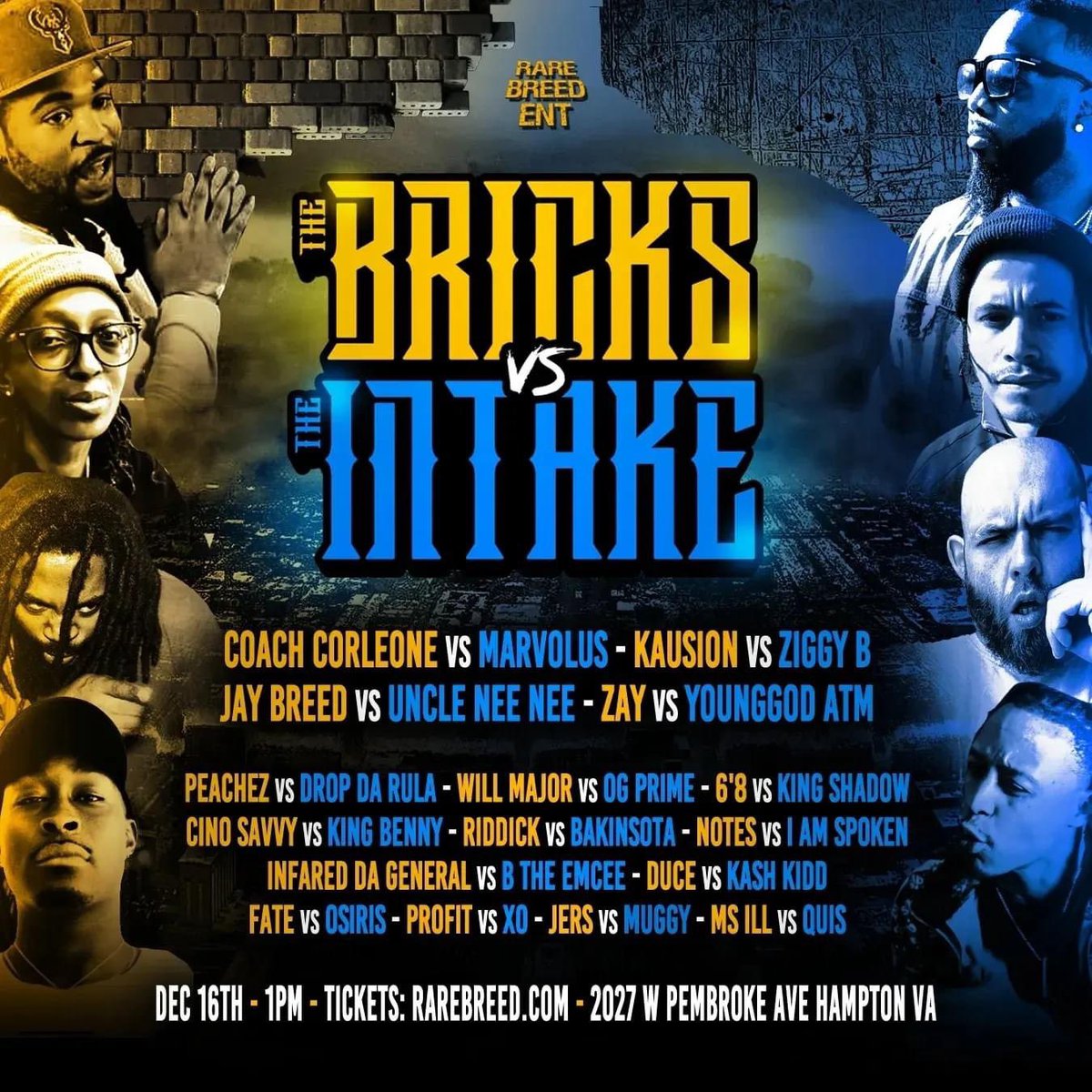 XayeBeats's tweet image. TODAY IS THE DAY Y’ALL  GO CRAZY TODAY  😤😤

If you cant be there in person Go cop the VOD’s aswell for $20 FOR BOTH DAYS‼️‼️
⬇️⬇️⬇️⬇️
rarebreedent.com

#RBE #intakevsbricks #battlerap