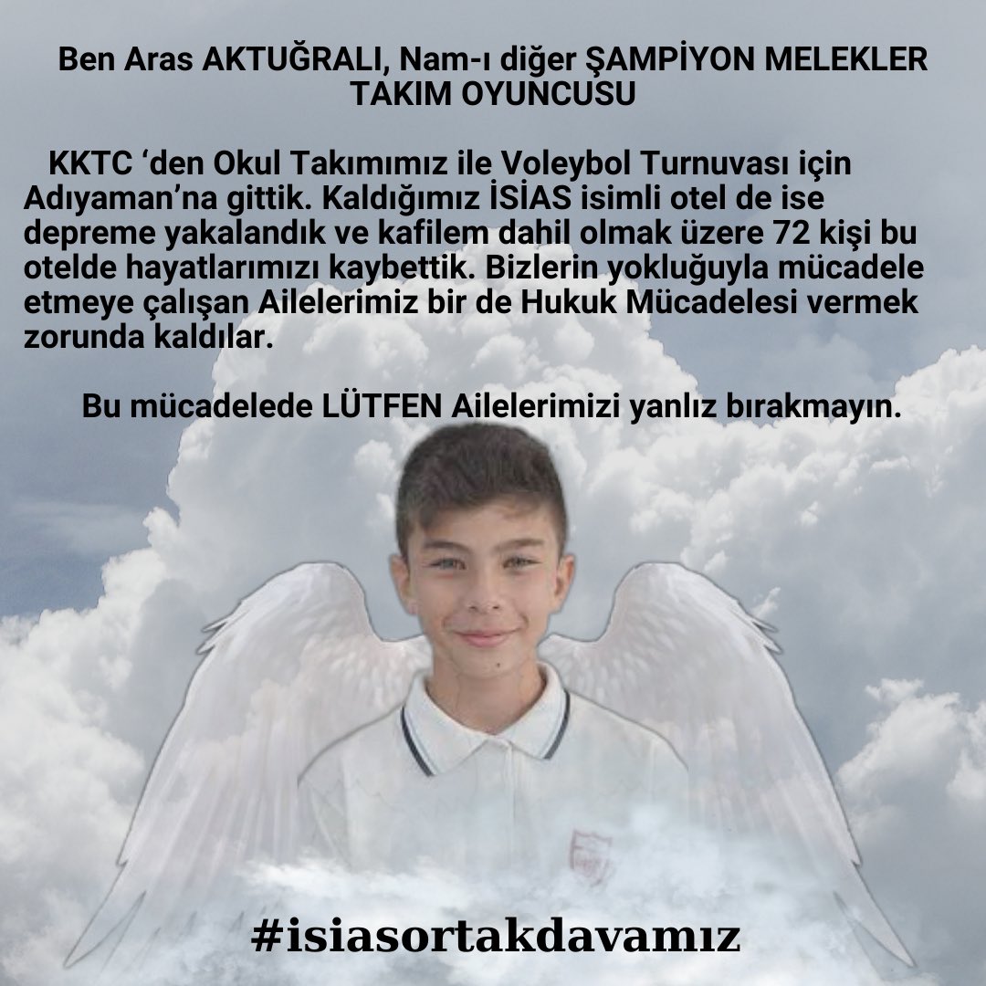 Ben Aras AKTUĞRALI ; Bu mücadelede LÜTFEN Ailelerimizi yanlız bırakmayın 🤍🪽  #isiasortakdavamız #isiassuçlularıolasıkastlayargılansın #KKTC #deprem #adıyaman 🤍🪽♾️🇹🇷🇨🇾⚖️⚖️⚖️⚖️⚖️⚖️⚖️⚖️