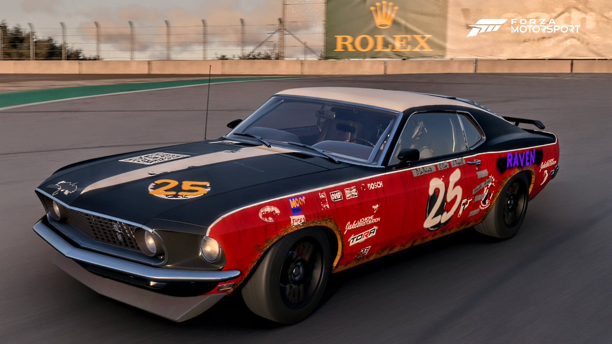 RavenRacing3's tweet photo. Our second team is RVN midnight and @KDKoda_Designs (who spray painted both of the cars) in the mustang. The story goes that @DannyWilce was in a pick a part lot and found this thing, apparently with a working engine. Whether you believe it or not, it runs, kind of... junky. 😁 https://t.co/CuBMyteBu4