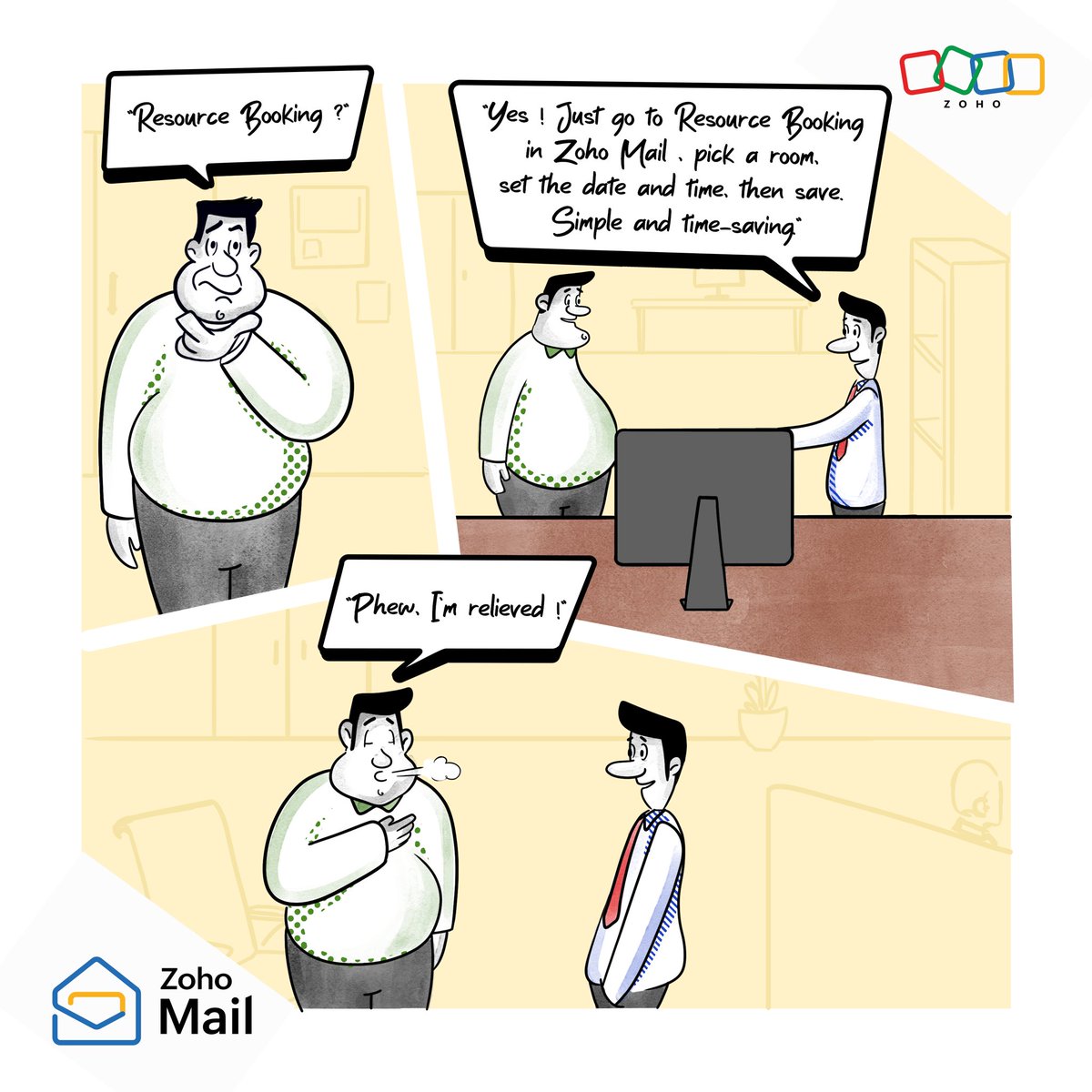ZohoMail's tweet photo. (2/2) Simply pick a room in your location, adjust the date and time, hit save, and voila! Effortless meetings await.
#EfficientMeetings #BusinessCollaboration https://t.co/scvylpivLf