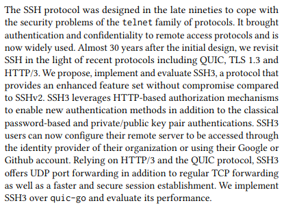 i_nardi's tweet photo. #SSH3: rethinking #SSH protocol, mapping its semantics on top of HTTP, via #QUIC
https://t.co/sFZMDFvqKW https://t.co/X9YALCQ8jl