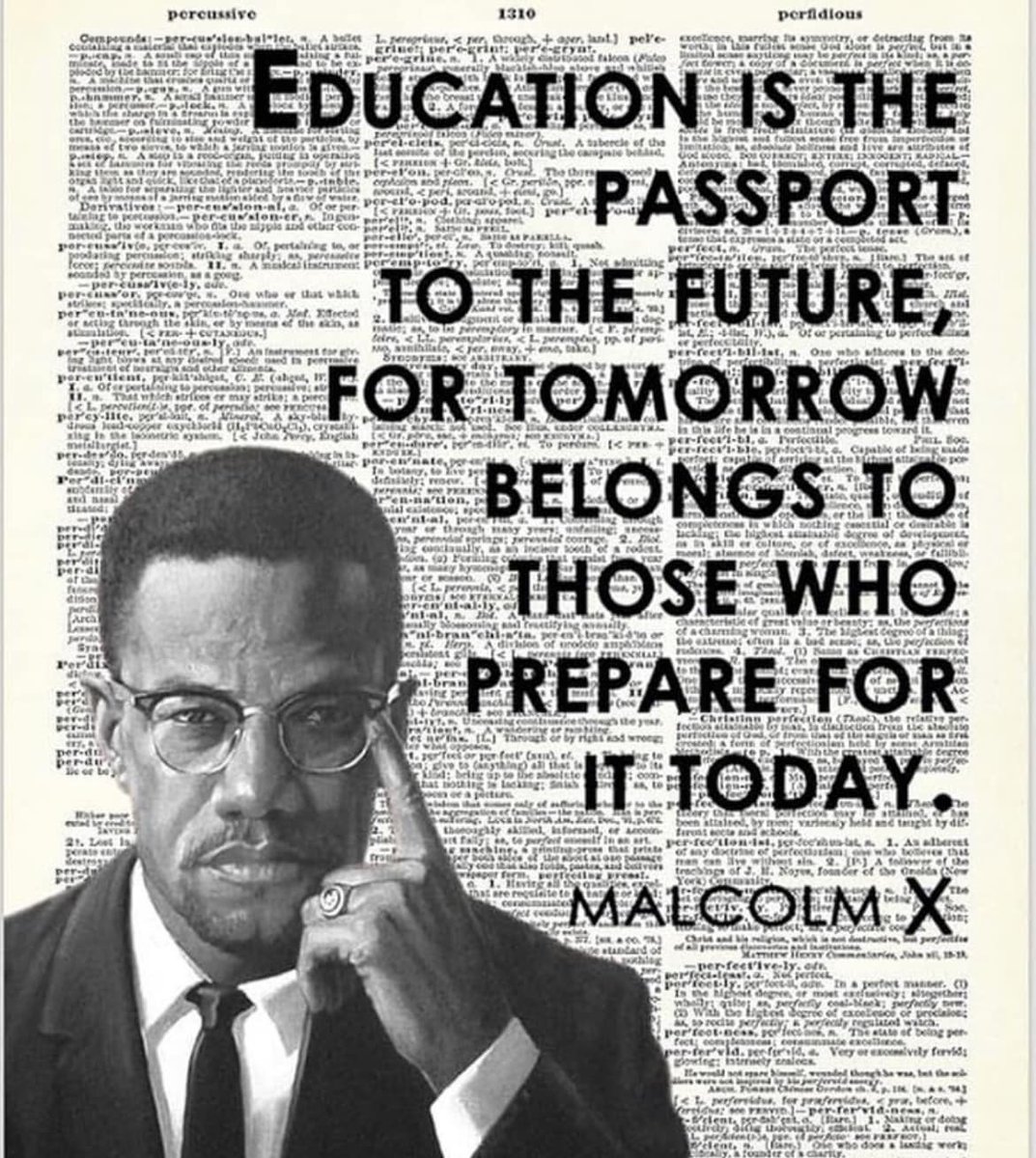 #MalcolmX. Prepare today for the future we want to build for our children.