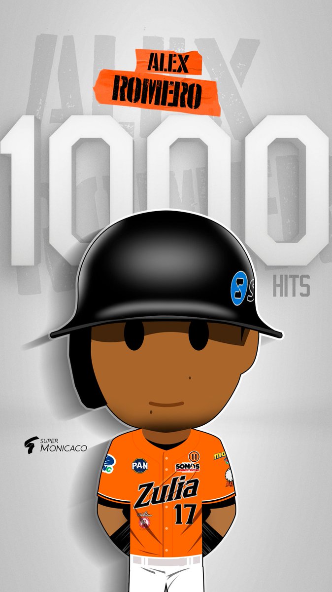 SuperMonicaco's tweet photo. 1️⃣0️⃣0️⃣0️⃣ HITS EN LA LVBP.

👏👏👏 ¡Felicidades, Romerito!

#supermonicaco #disenografico #graphicdesign #ilustracion #illustration #monicaco #artwork #venezuela #beisbol #baseball #lvbp #contodoymas #aguilasdelzulia #aguilas #alacarga #lapasióndetodos #alexromero https://t.co/M6r6fPaO1z