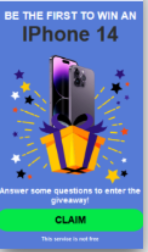 FREE GIVE A WAY: Get a New iPhone  14 Now !

Wow! Get a chance to get a New iPhone 14 Now free. Click here on the link below. Its only  for the people of the  Bolivia. If you like to get a few iPhone 14 Now. Then Follow These Steps » Only Task
More info:tinyurl.com/yc6j6ruw