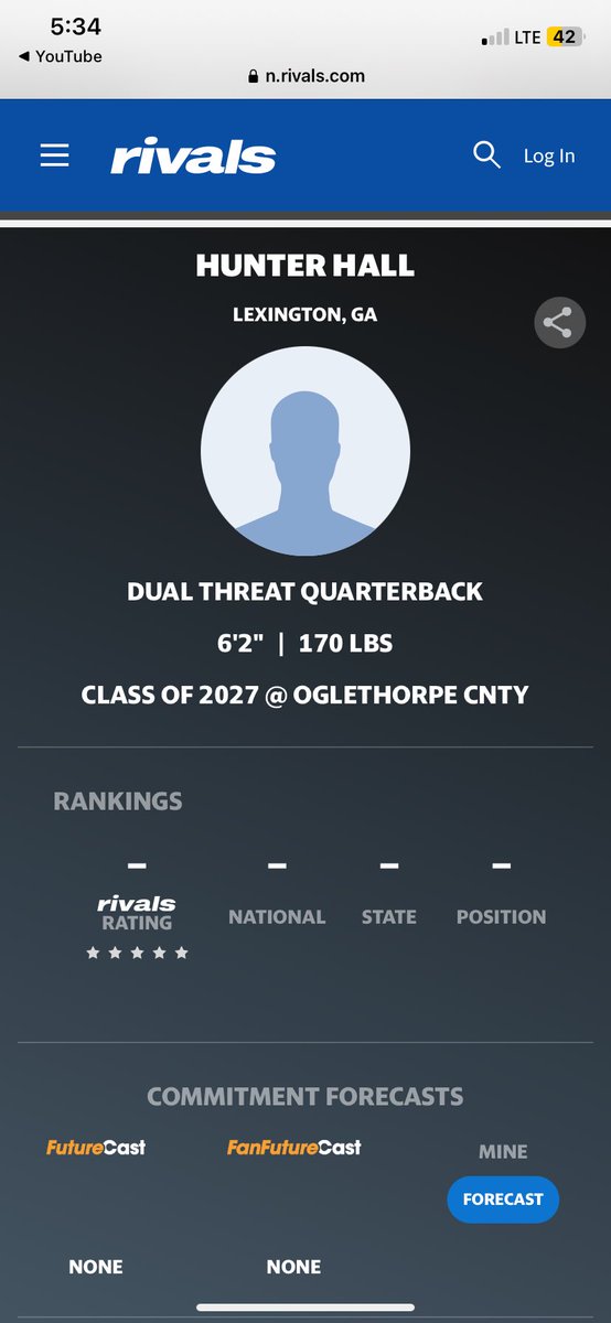 HunterHall1027's tweet image. Thank you @JGonzalesJr10 for setting me up on rivals.