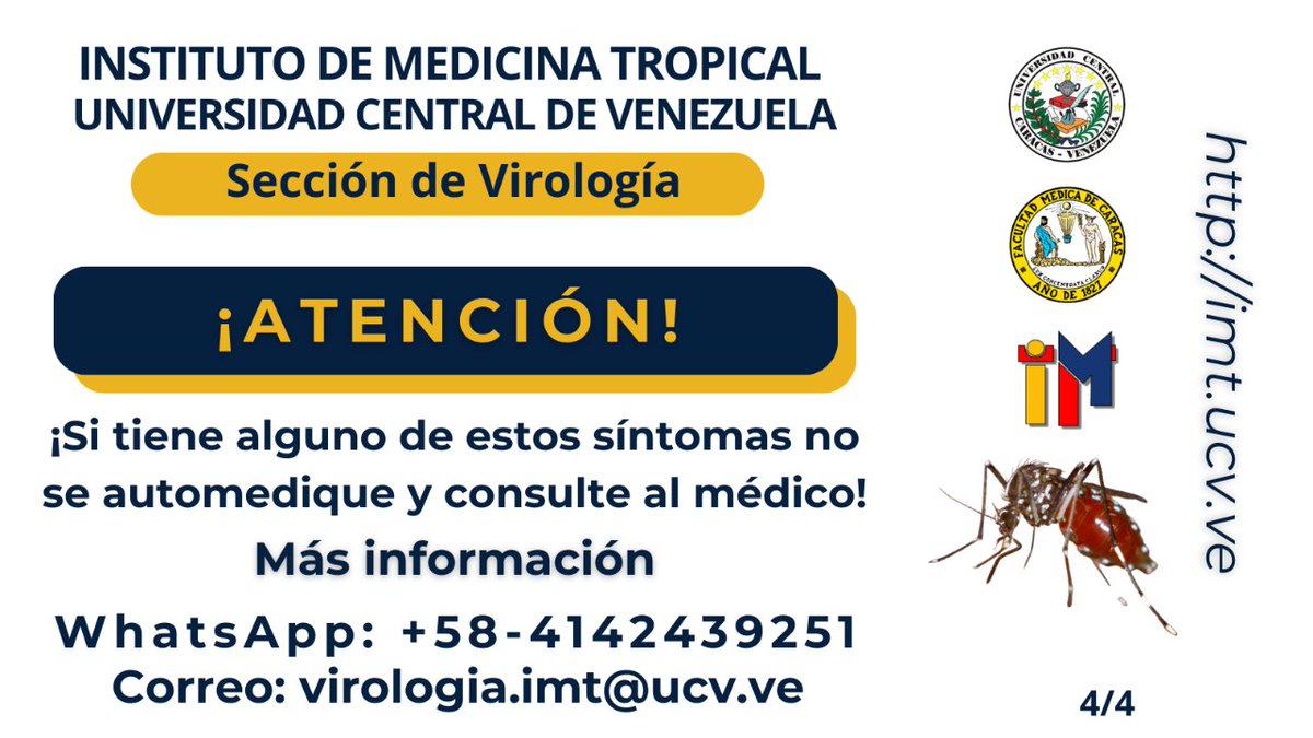 imt_ucv's tweet photo. El @imt_ucv  ofrece  una nueva tecnología para detectar en tiempo real la presencia de #dengue, #zika y #chikungunya. Esta avanzada herramienta de diagnóstico científico contribuirá a mejorar la detección y prevención de estas enfermedades. #imt #arbovirosis #tiemporeal https://t.co/cOxNmCzJZx