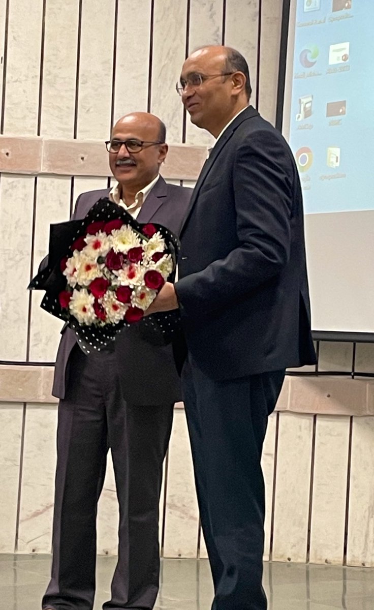 PsethNbrc's tweet photo. @rajesh_gokhale Secretary DBT felicitated by @DBT_NBRC Prof Krishanu Ray. Dr Gokhale was the chief guest for the 20th Foundation Day function. https://t.co/XK7TnT96iH