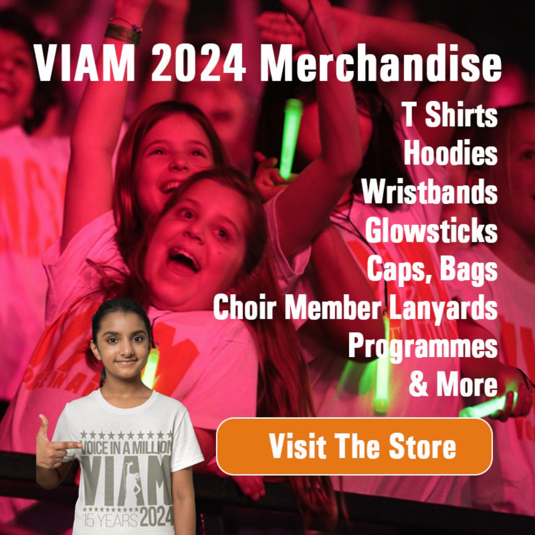 All VIAM Merchandise is now available; including Hoodies that can be worn on the day at the event, official choir member lanyards, caps, event bags, glowsticks (including a ‘green’ option) and more. store.voiceinamillion.com
