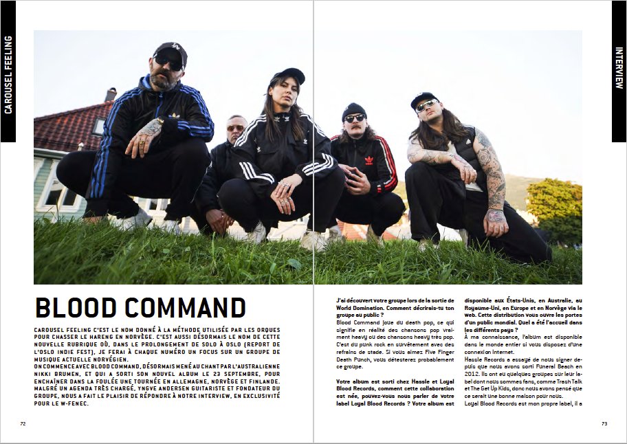 WFenec's tweet image. #WFENECMAG / N°58 : #INTERVIEW p.72 de @bloodcommand (@hasslerecords) -&amp;gt; w-fenec.org 
#BloodCommand #punk #metal #australia