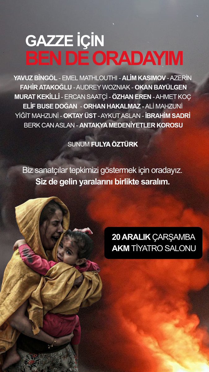 Gazze’de yaşanan trajedi için “ Ben de oradayım “ #gazze #Filistin