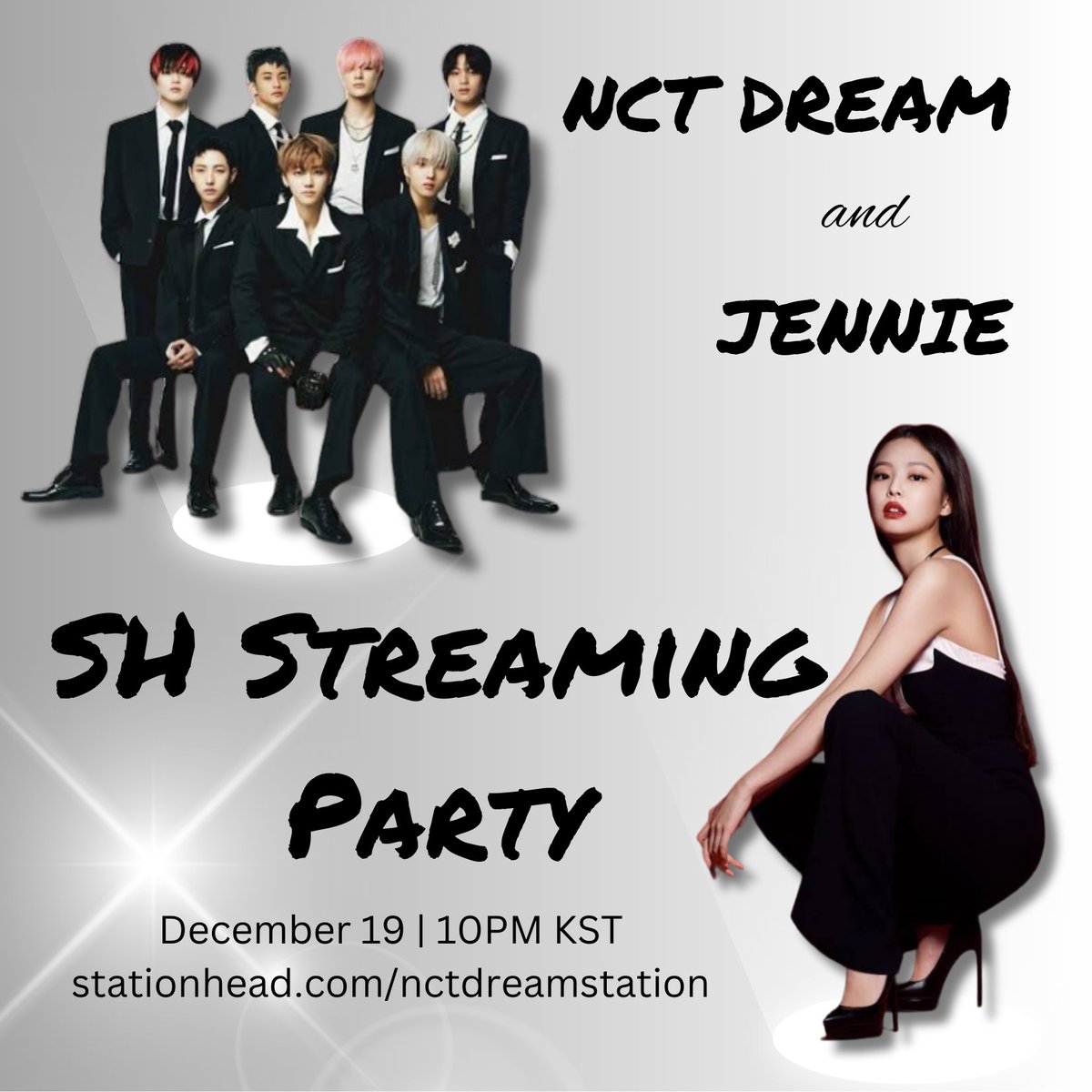 Hi! Join us on Tuesday for a JENNIE X NCT DREAM SH Streaming Collaboration with @DREAMZONECORE! 😊 🗓 : December 19 | 10PM KST 🖇 : stationhead.com/nctdreamstation See you guys there! #JENNIE #NCTDREAM