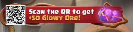 Go récupérer vos 50 minerais luisants gratuitement en cliquant sur le lien 

link.clashofclans.com/fr/?action=vou…

Ou sinon vous pouvez scan le QR de l'image !!