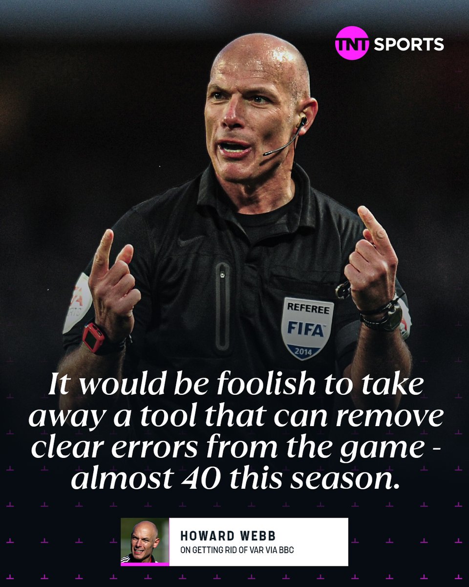 footballontnt's tweet photo. Howard Webb on calls to scrap VAR... https://t.co/9tmJiB5po1