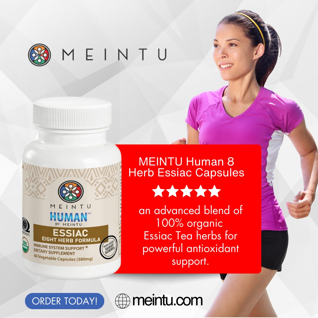 Elevate your antioxidant support with MEINTU Human 8 Herb Essiac Capsules, an advanced blend of 100% organic Essiac Tea herbs. 

Order today for a powerful boost to your well-being! 🌿💊 

#EssiacCapsules #OrganicWellness #OrderToday