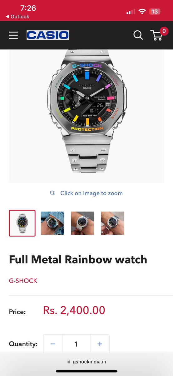 houdoyoudo's tweet photo. Hey @CasioIndia @BlueDartCares Ordered the Full Metal Rainbow strap from your website and did not get the legitimate product. Instead was delivered a knock off brand watch by you or the delivery company. Please look into this at the earliest. https://t.co/UmcOy0MXdh