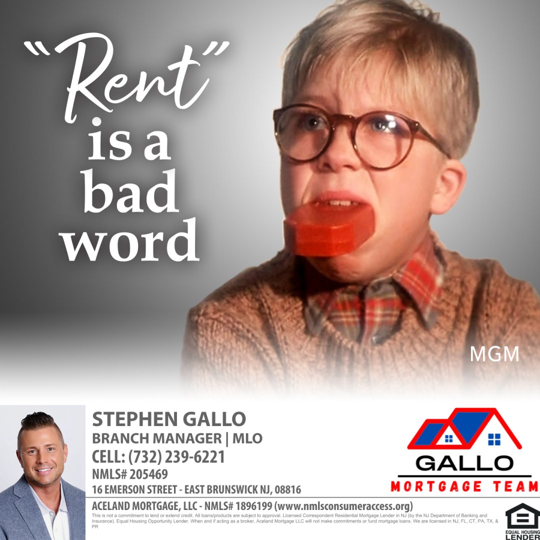 It's time to wash that dirty four-letter word 'rent' out of your vocabulary and unwrap the gift of homeownership this holiday season! 

⬇️🔑🔑🔑🔑🔑⬇️
gallomortgageteam.com
.
.
.
#acelandmortgage #gallomortgageteam #mortgagebroker #mortgages #mortgagetips #mortgageadvisor