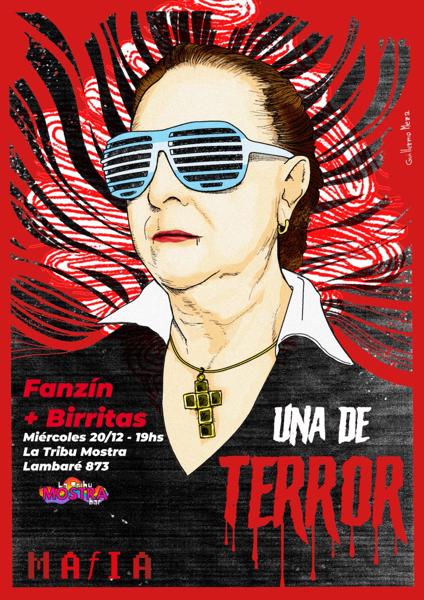 HolaMAFIA's tweet photo. Fanzín &amp; birritas en La Tribu Mostra el miércoles 20/12 a las 19hs.

Presentación de "Una de terror".

Nos vemos ahí ❤️‍🔥 https://t.co/IFJRr98I52