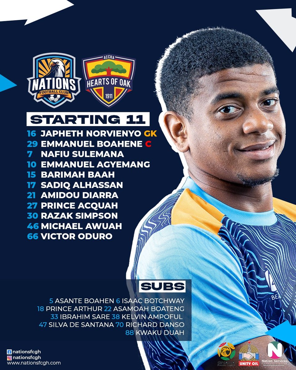 𝗧𝗘𝗔𝗠 𝗦𝗛𝗘𝗘𝗧 📋 

Our men for 𝐓𝐨𝐝𝐚𝐲! 👍

#WIFW 🔵🟠⚪️🦅