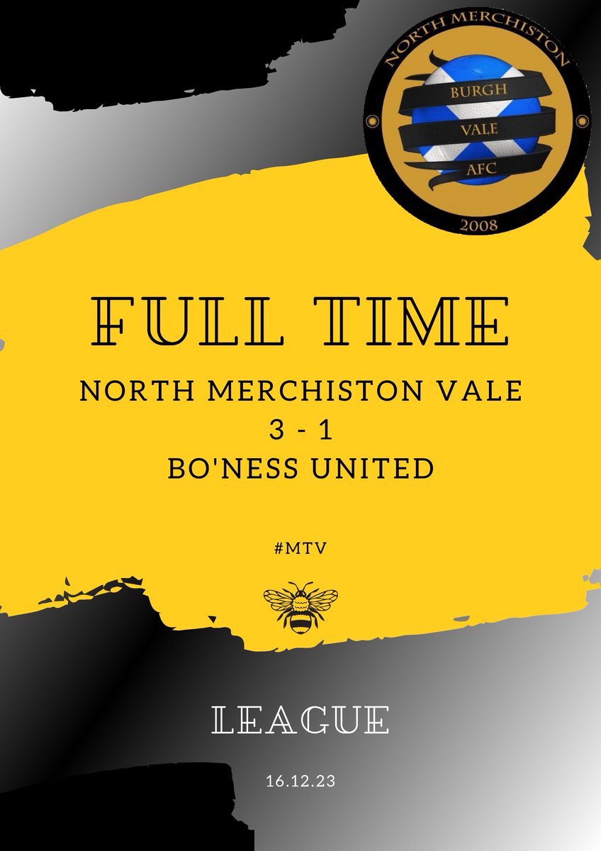 NMVAFC's tweet photo. @Goldenrulepub @LeafaOfficial @ScotAmFA @OfficialCatchup @FNTeamwear Result

#MTV🐝 https://t.co/7rerhq4bNi